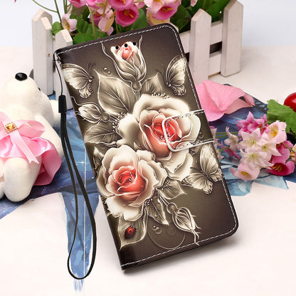 Pattern Printing Wallet Stand PU Leather Case Phone Shell for iPhone 13 Pro Max 6.7 inch