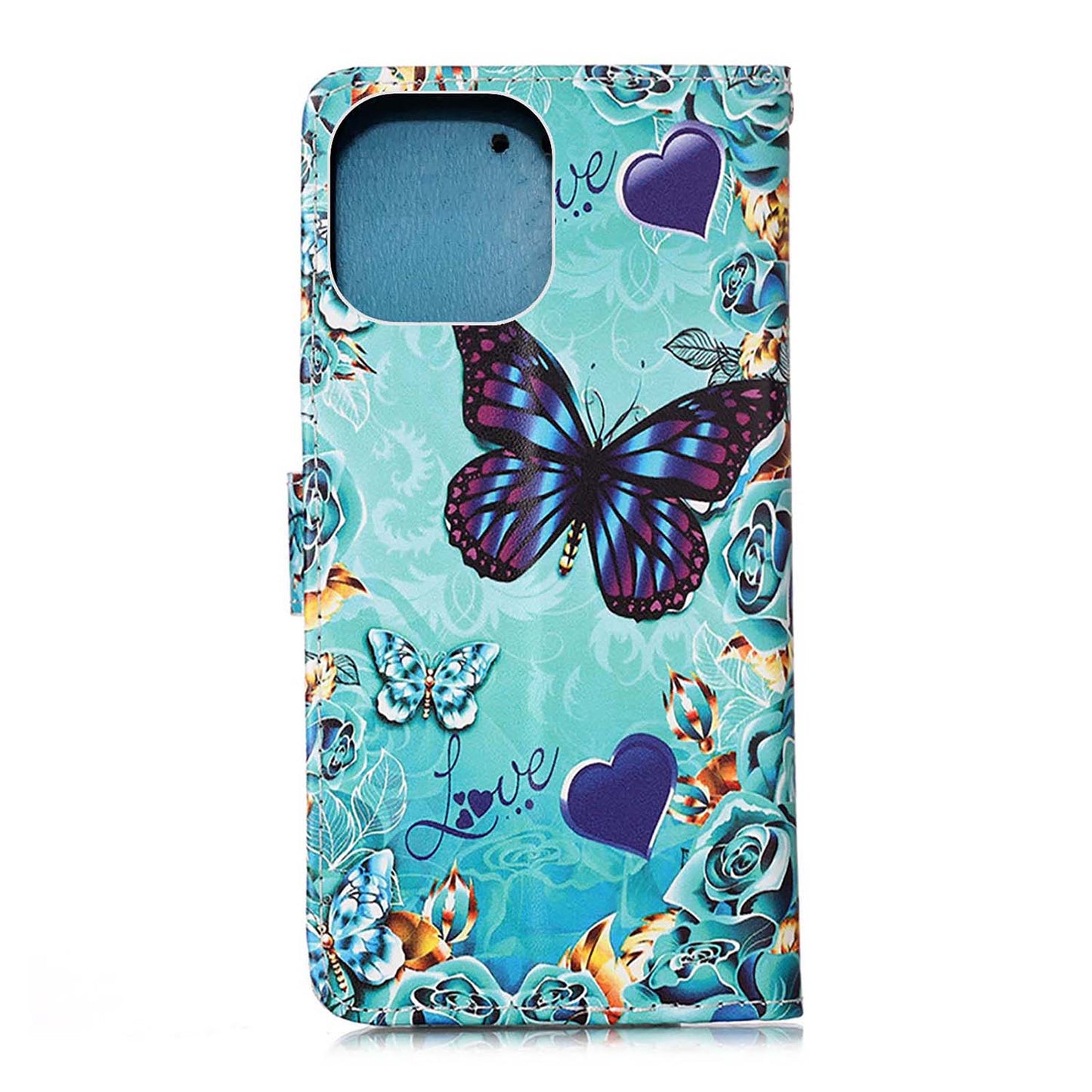 Pattern Printing Wallet Stand PU Leather Case Phone Shell for iPhone 13 Pro Max 6.7 inch