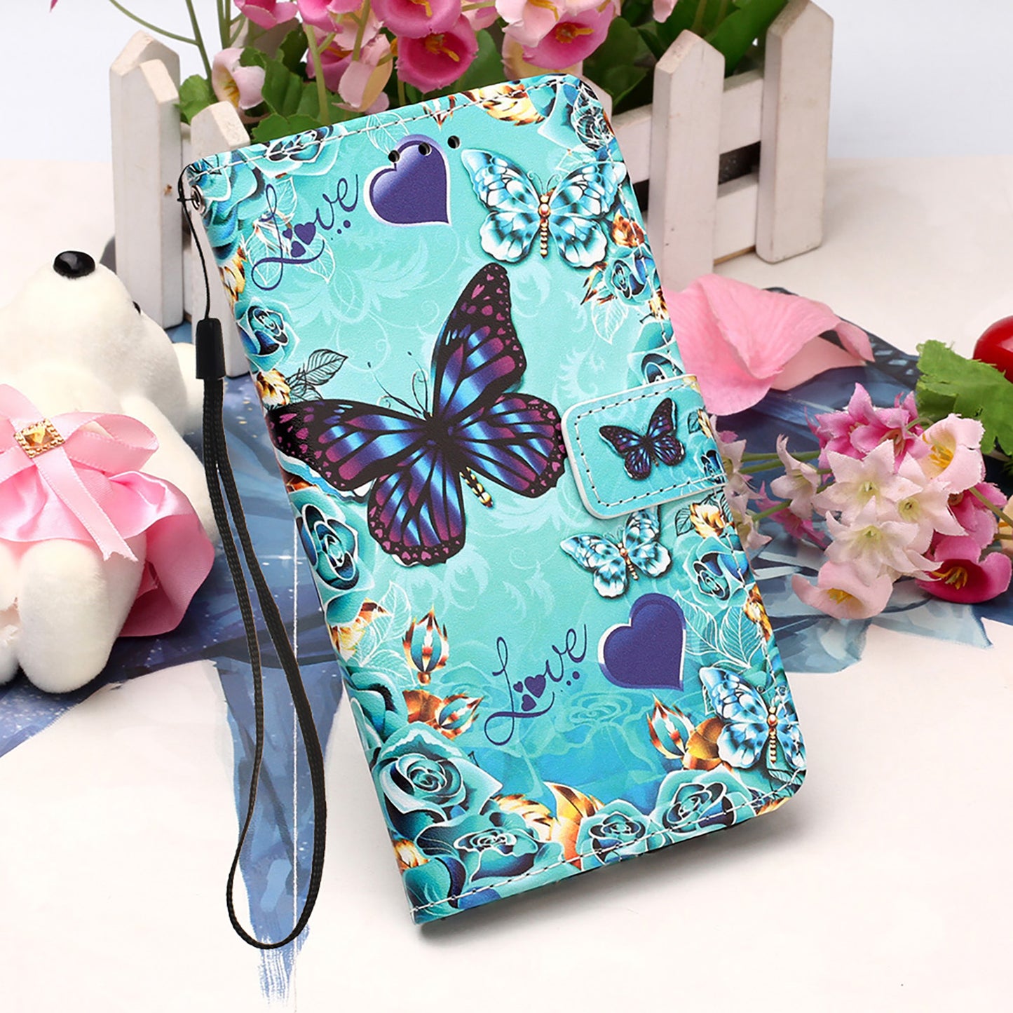 Pattern Printing Wallet Stand PU Leather Case Phone Shell for iPhone 13 Pro Max 6.7 inch
