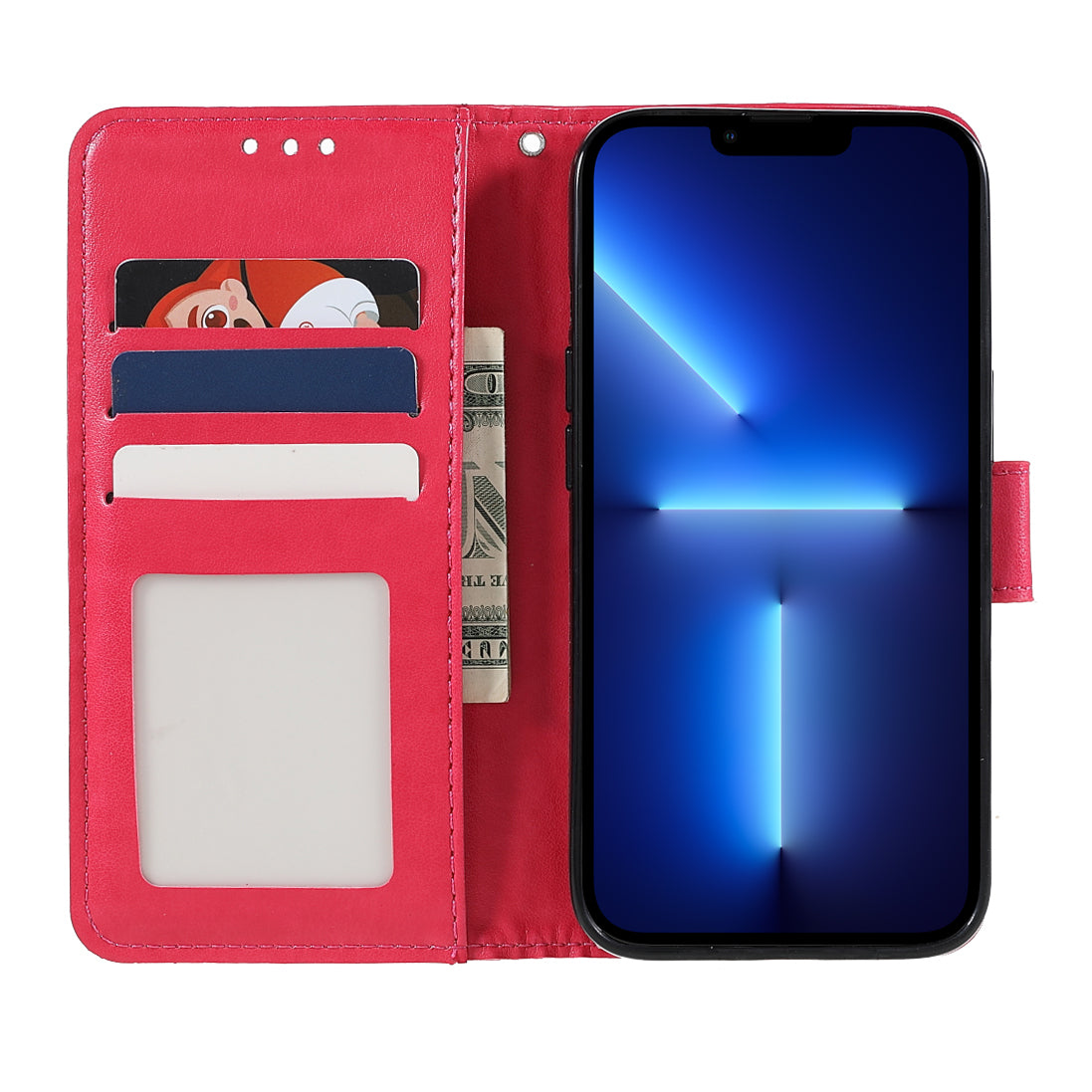 Mandala Totem Pattern Imprinted PU Leather Wallet Magnetic Flip Cover with Hand Strap for iPhone 13 Pro 6.1 inch