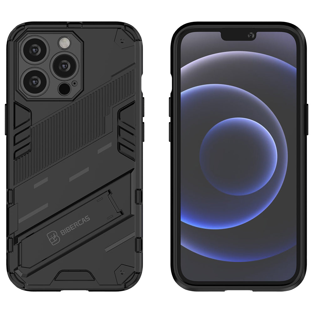 Drop Tested Kickstand Hybrid Hard PC Back Soft TPU Bumper Protective Case for iPhone 13 Pro 6.1 inch