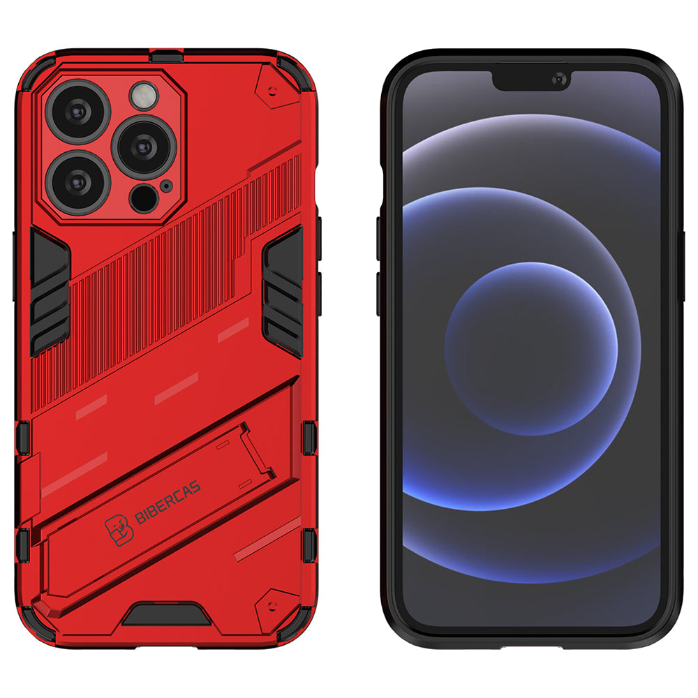 Drop Tested Kickstand Hybrid Hard PC Back Soft TPU Bumper Protective Case for iPhone 13 Pro 6.1 inch