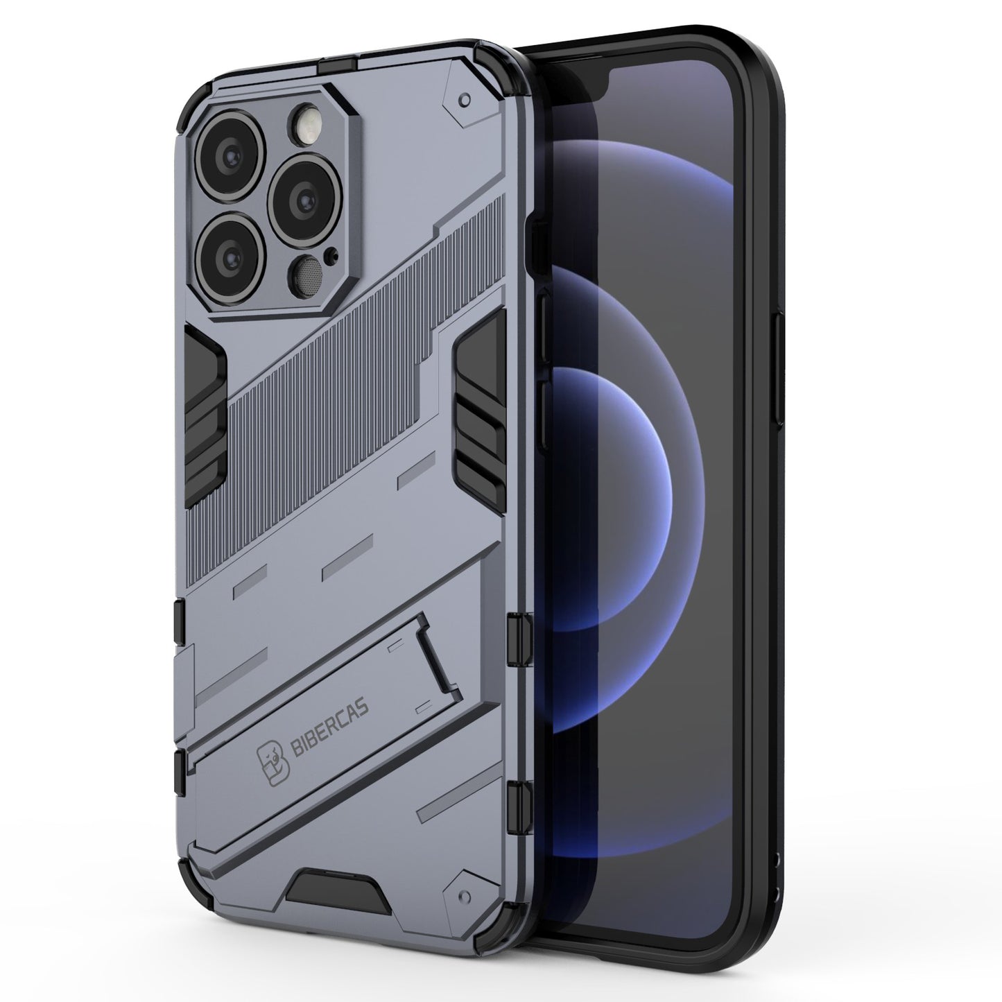 Military Grade Kickstand Hybrid Hard PC Soft TPU Shockproof Protective Case for iPhone 13 Pro Max 6.7 inch