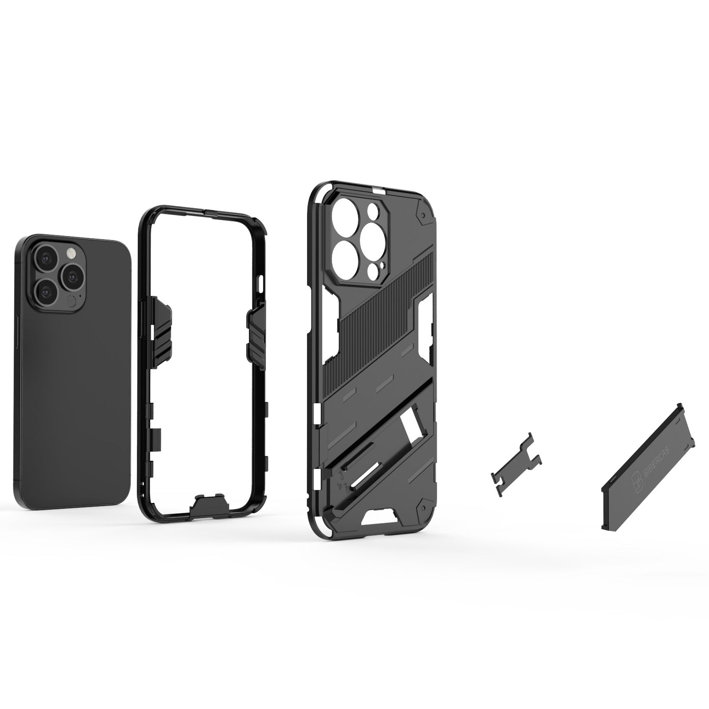 Military Grade Kickstand Hybrid Hard PC Soft TPU Shockproof Protective Case for iPhone 13 Pro Max 6.7 inch