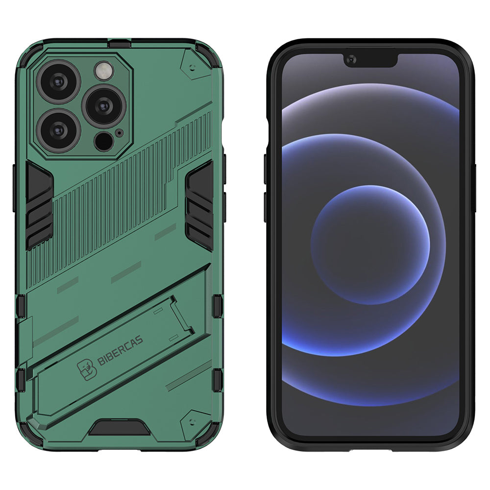Military Grade Kickstand Hybrid Hard PC Soft TPU Shockproof Protective Case for iPhone 13 Pro Max 6.7 inch