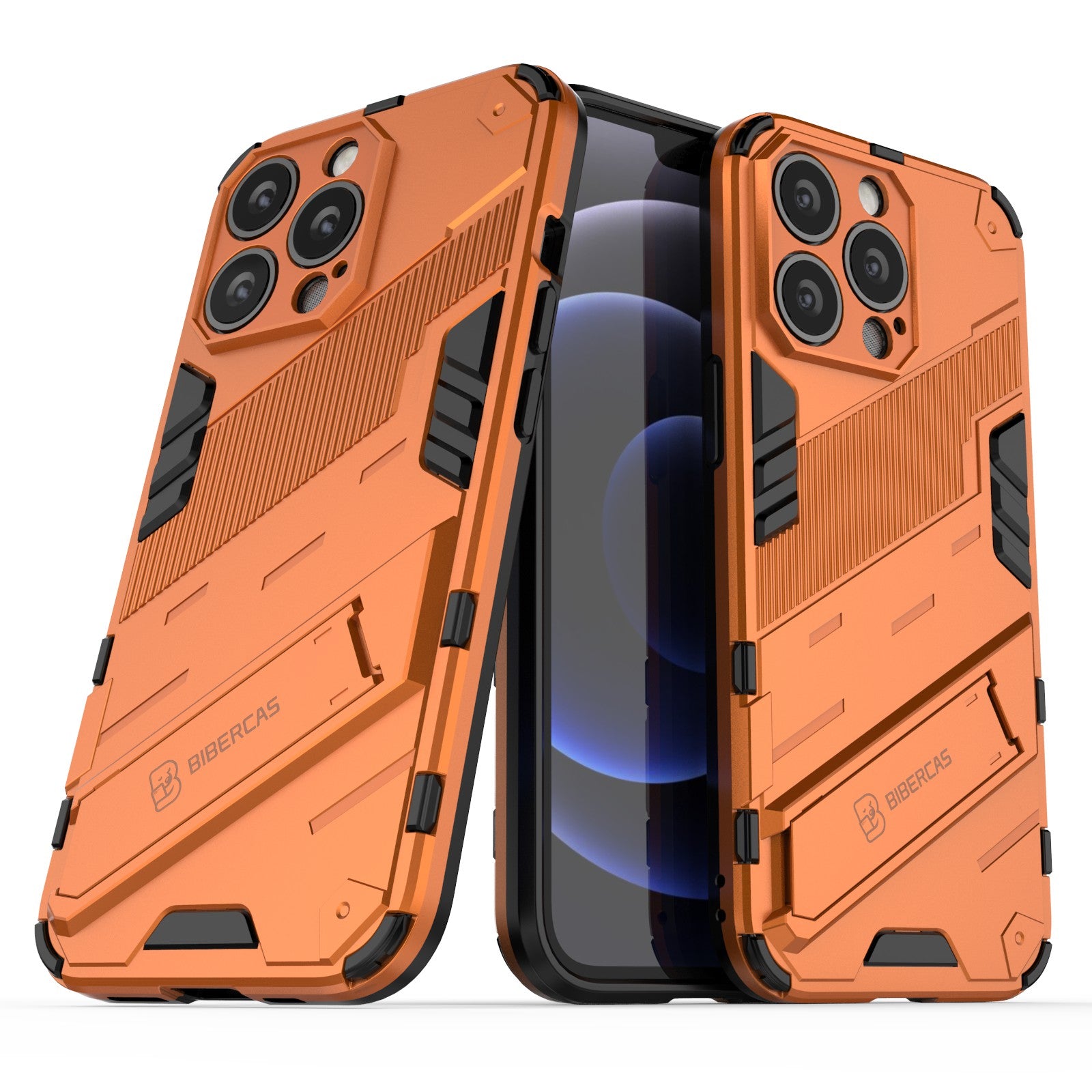 Military Grade Kickstand Hybrid Hard PC Soft TPU Shockproof Protective Case for iPhone 13 Pro Max 6.7 inch