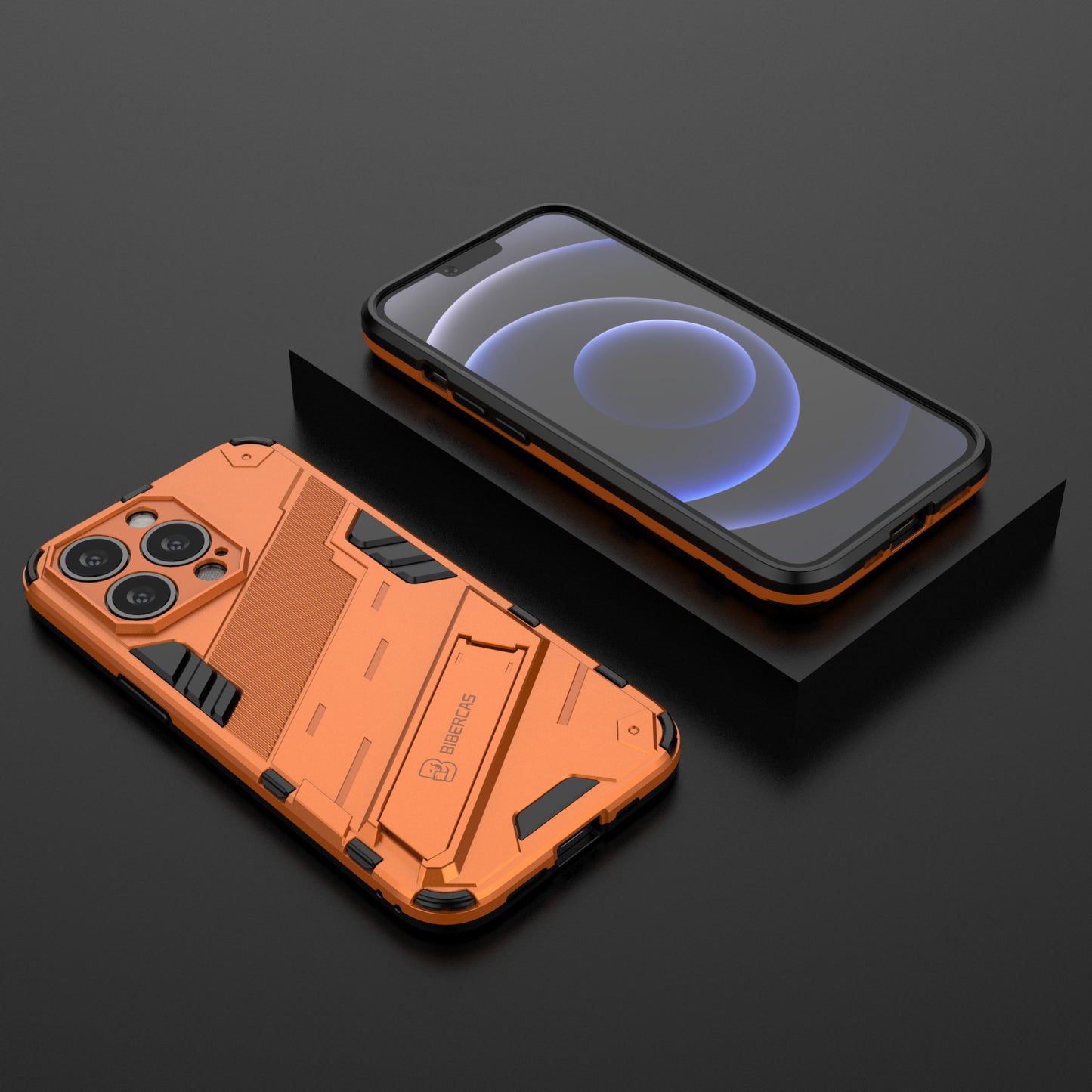 Military Grade Kickstand Hybrid Hard PC Soft TPU Shockproof Protective Case for iPhone 13 Pro Max 6.7 inch