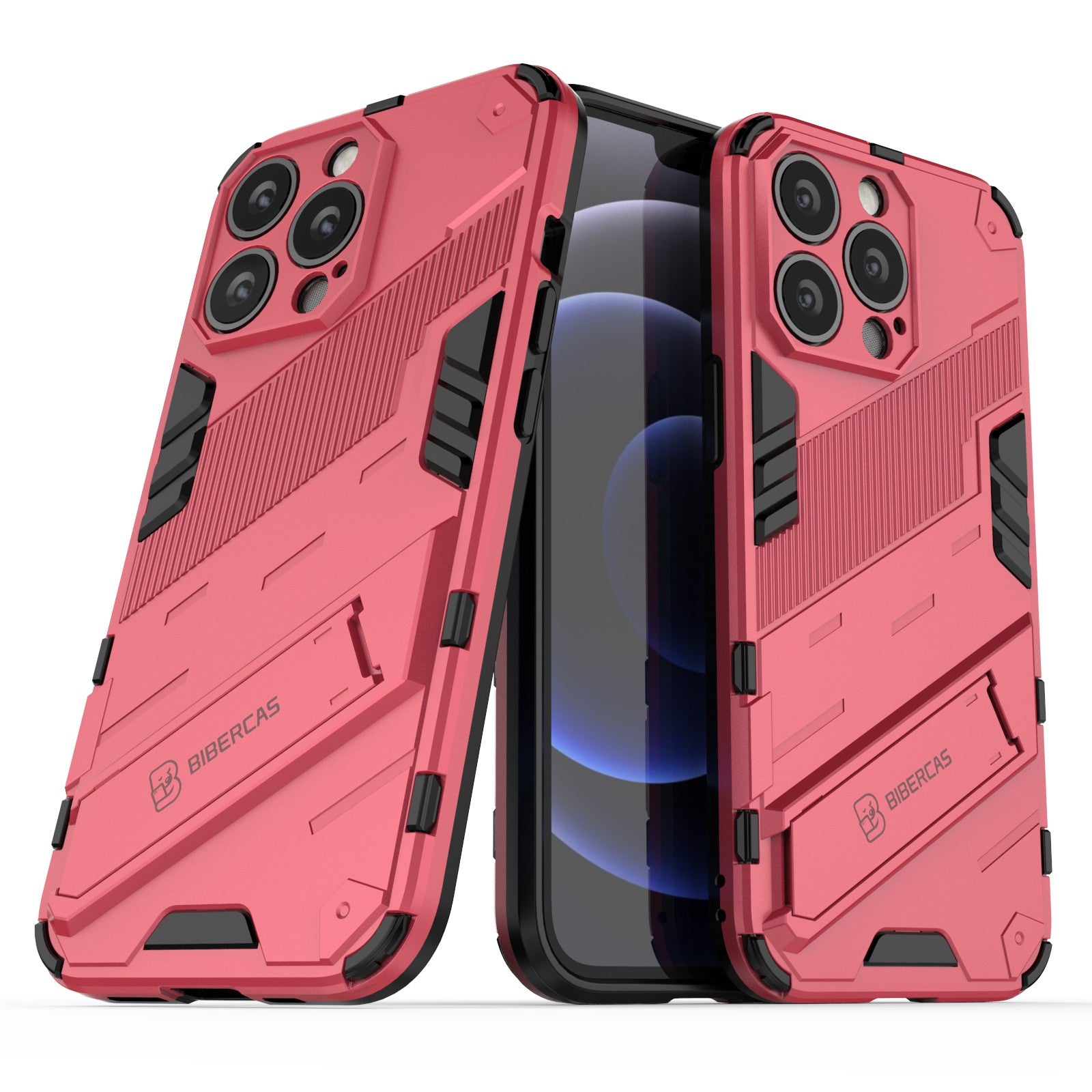 Military Grade Kickstand Hybrid Hard PC Soft TPU Shockproof Protective Case for iPhone 13 Pro Max 6.7 inch