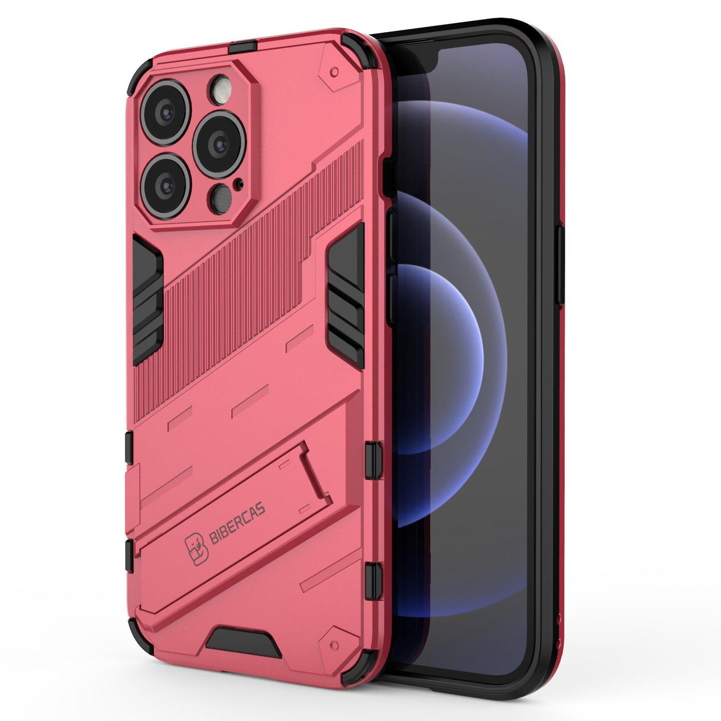 Military Grade Kickstand Hybrid Hard PC Soft TPU Shockproof Protective Case for iPhone 13 Pro Max 6.7 inch