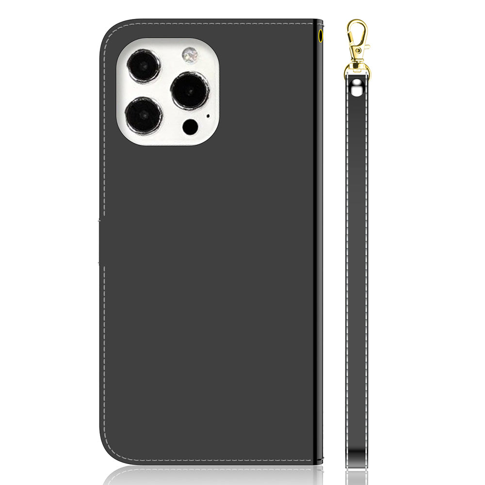 Mirror-like Surface Wallet Stand Leather Case for 	iPhone 13 Pro Max 6.7 inch