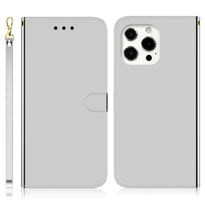 Mirror-like Surface Wallet Stand Leather Case for 	iPhone 13 Pro Max 6.7 inch