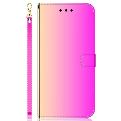 Mirror-like Surface Wallet Stand Leather Case for 	iPhone 13 Pro Max 6.7 inch