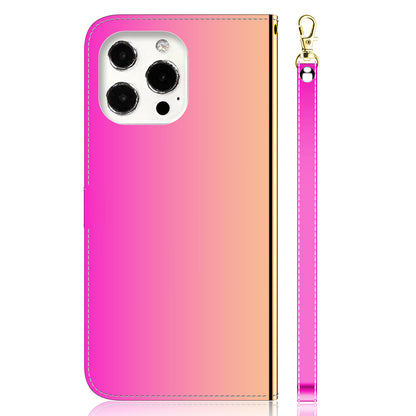 Mirror-like Surface Wallet Stand Leather Case for 	iPhone 13 Pro Max 6.7 inch