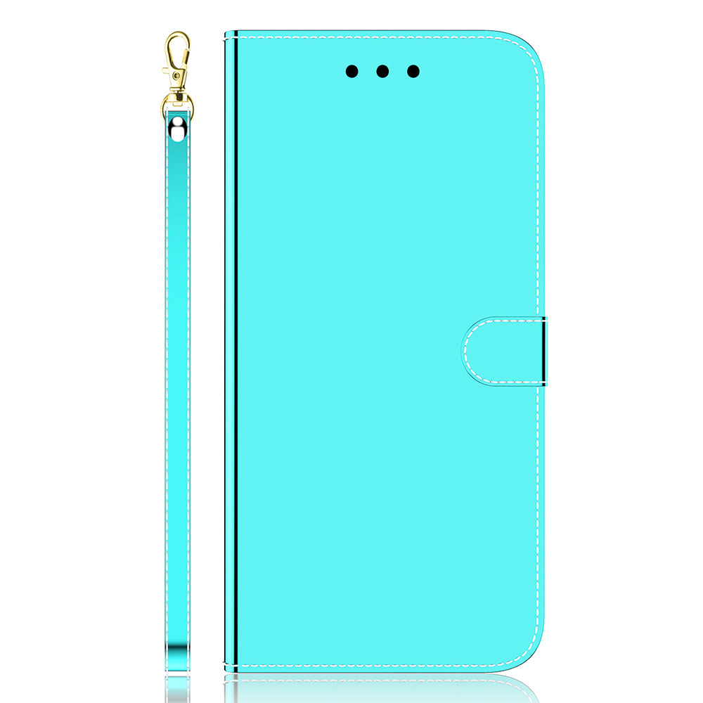 Mirror-like Surface Wallet Stand Leather Case for 	iPhone 13 Pro Max 6.7 inch