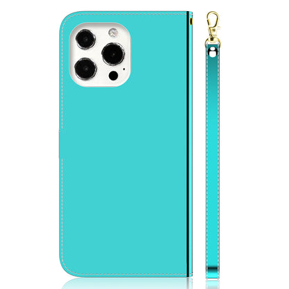 Mirror-like Surface Wallet Stand Leather Case for 	iPhone 13 Pro Max 6.7 inch