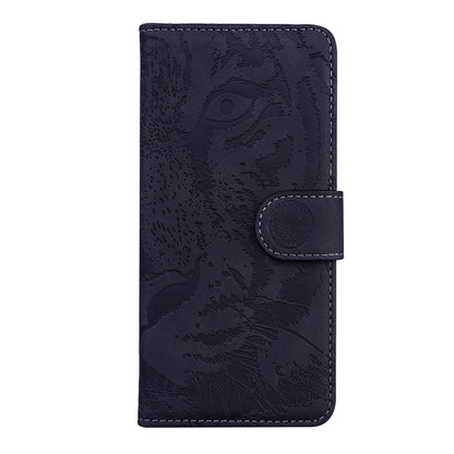 Drop-resistant Pure Color Tiger Imprint Pattern Leather Cover for iPhone 13 Pro 6.1 inch