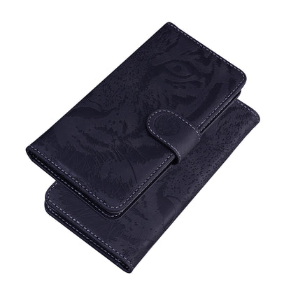 Drop-resistant Pure Color Tiger Imprint Pattern Leather Cover for iPhone 13 Pro 6.1 inch