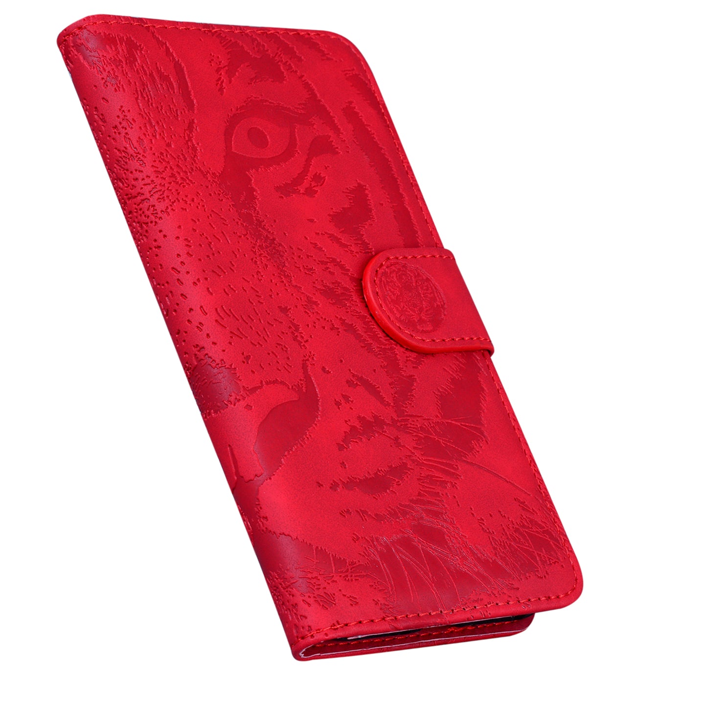 Drop-resistant Pure Color Tiger Imprint Pattern Leather Cover for iPhone 13 Pro 6.1 inch