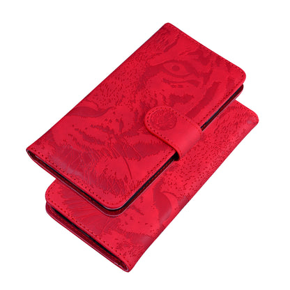 Drop-resistant Pure Color Tiger Imprint Pattern Leather Cover for iPhone 13 Pro 6.1 inch