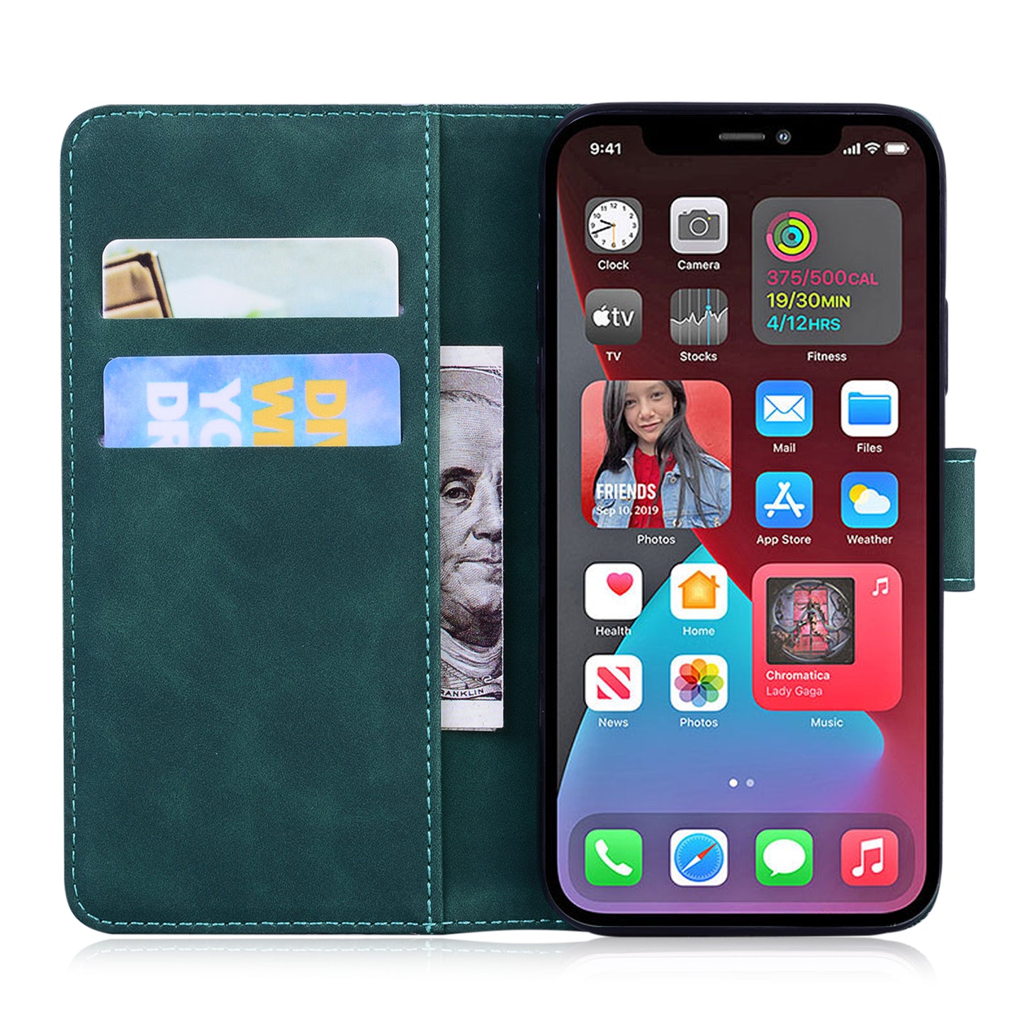 Drop-resistant Pure Color Tiger Imprint Pattern Leather Cover for iPhone 13 Pro 6.1 inch