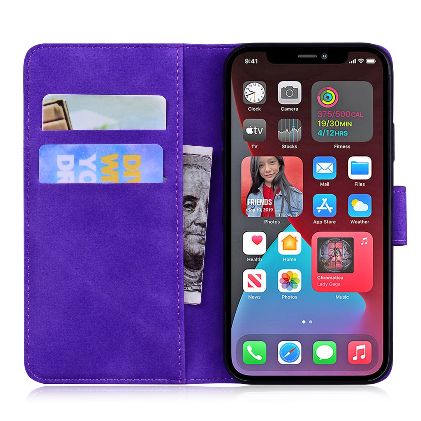 Drop-resistant Pure Color Tiger Imprint Pattern Leather Cover for iPhone 13 Pro 6.1 inch