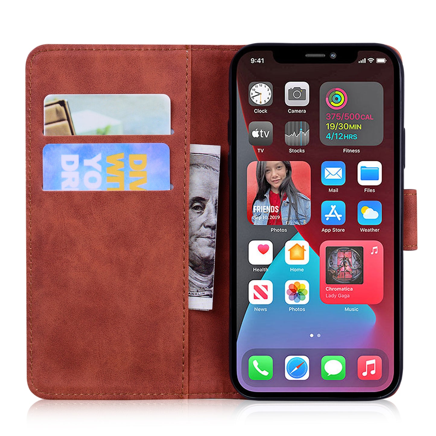 Drop-resistant Pure Color Tiger Imprint Pattern Leather Cover for iPhone 13 Pro 6.1 inch