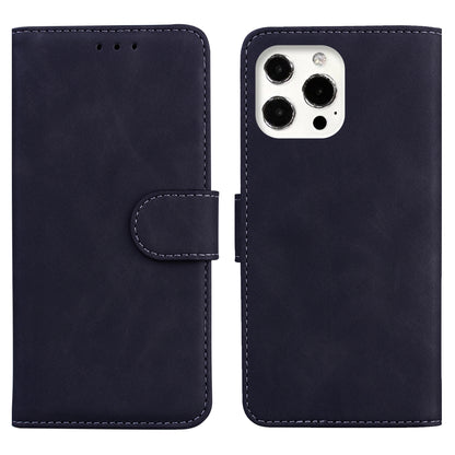 Anti-drop Pure Color Leather Phone Cover Case for iPhone 13 Pro Max 6.7 inch
