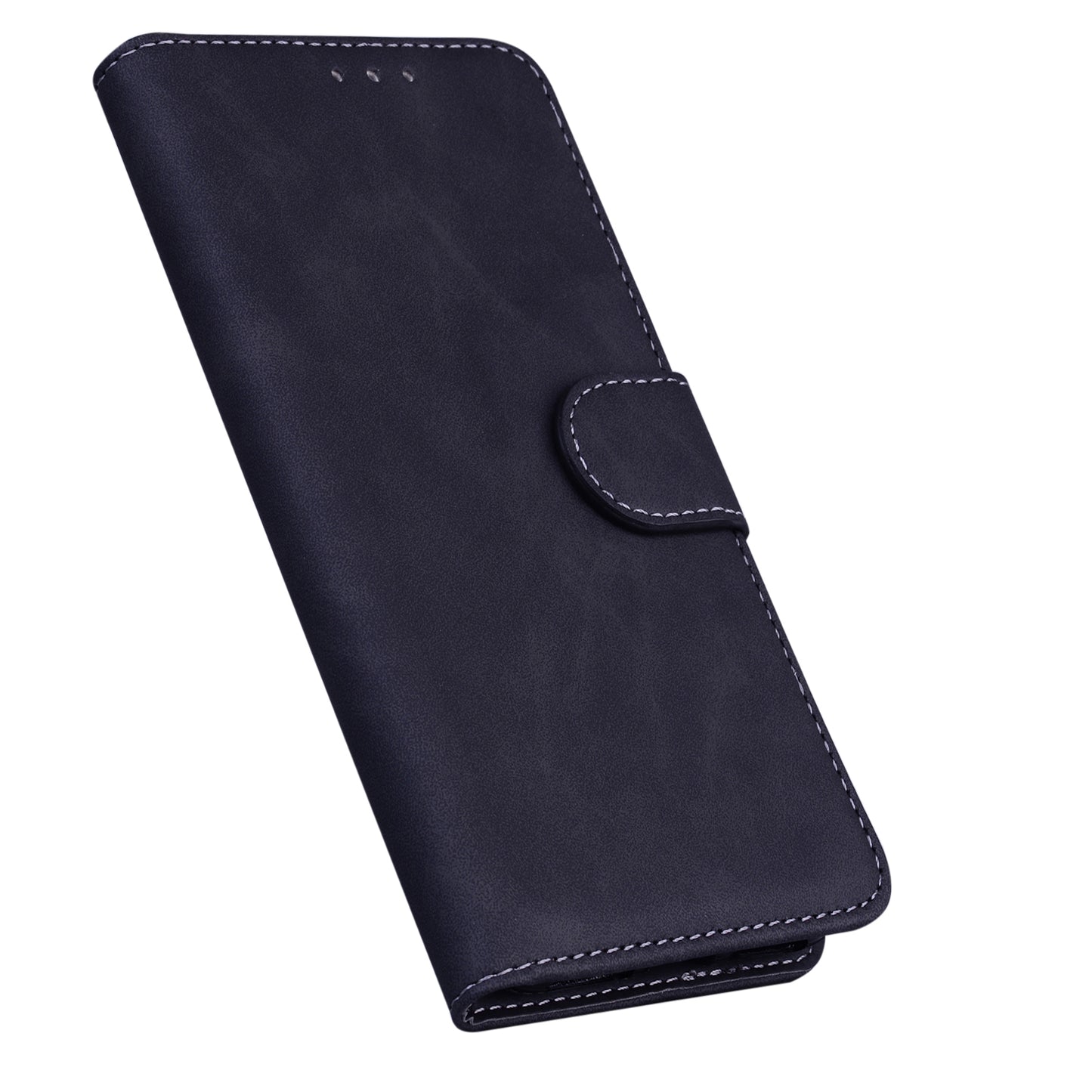Anti-drop Pure Color Leather Phone Cover Case for iPhone 13 Pro Max 6.7 inch