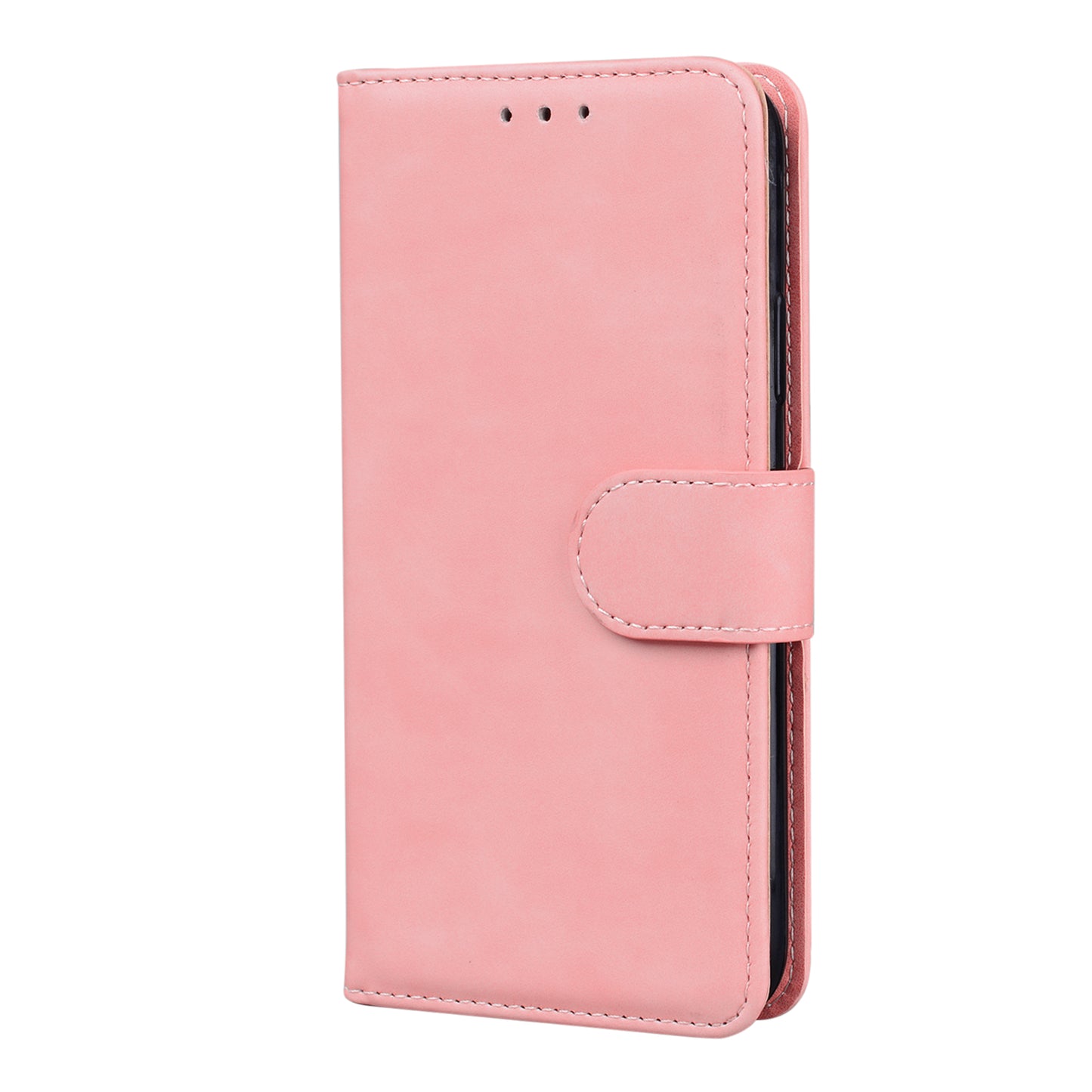 Anti-drop Pure Color Leather Phone Cover Case for iPhone 13 Pro Max 6.7 inch