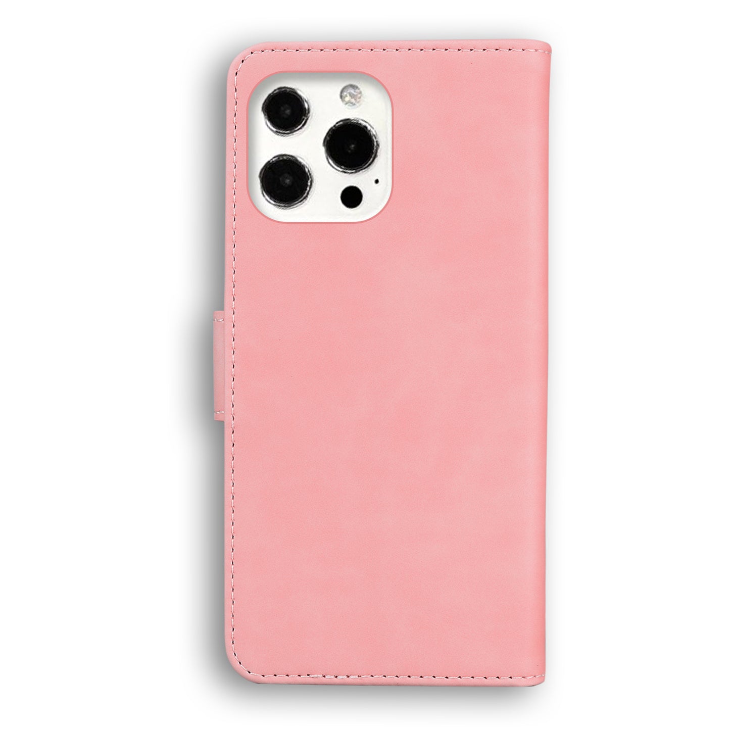 Anti-drop Pure Color Leather Phone Cover Case for iPhone 13 Pro Max 6.7 inch