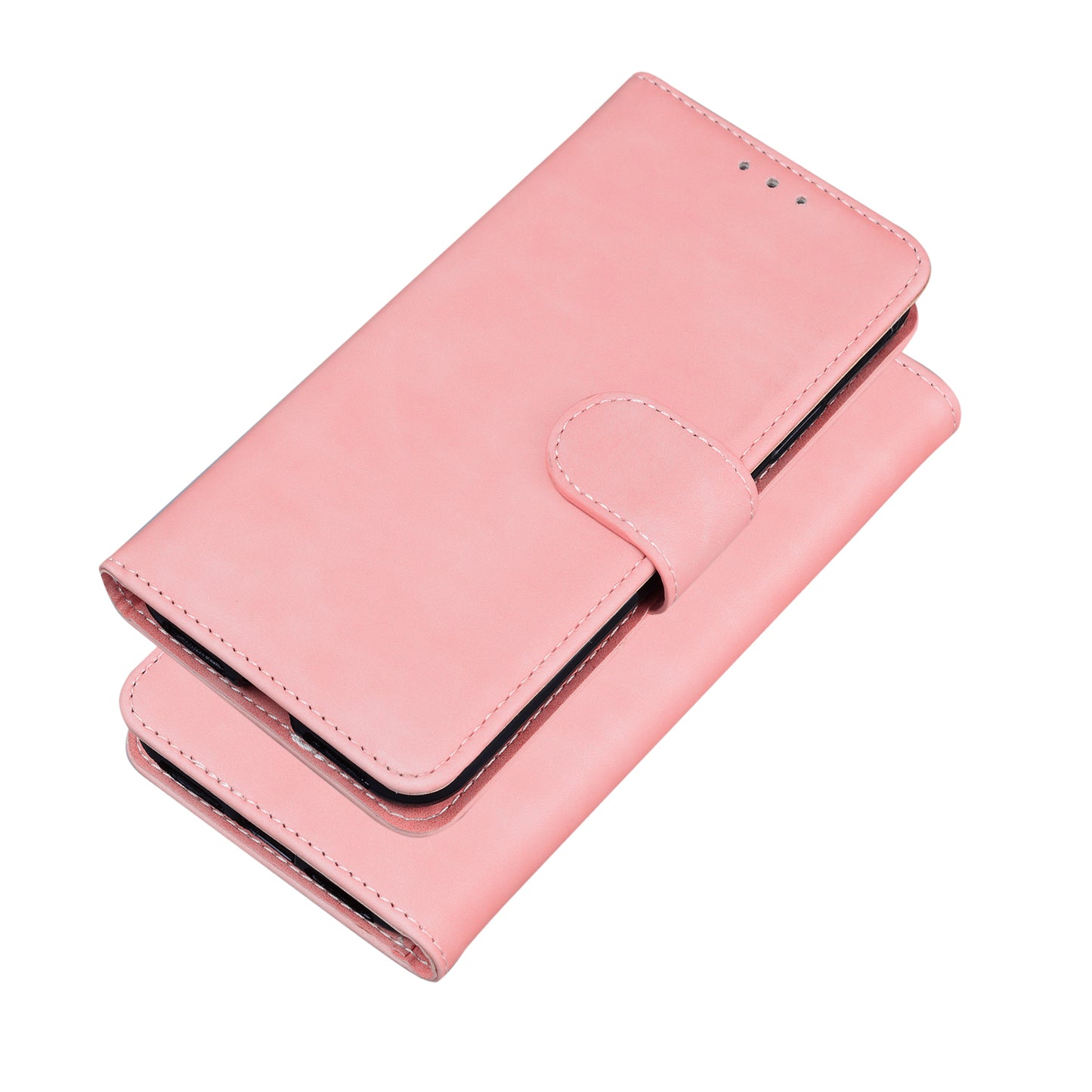 Anti-drop Pure Color Leather Phone Cover Case for iPhone 13 Pro Max 6.7 inch