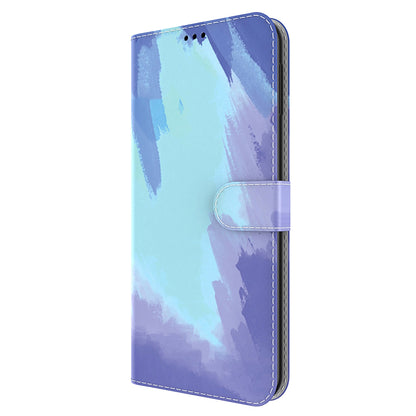 Watercolor Series PU Leather Wallet Magnetic Flip Stand Protective Case for iPhone 13 Pro 6.1 inch
