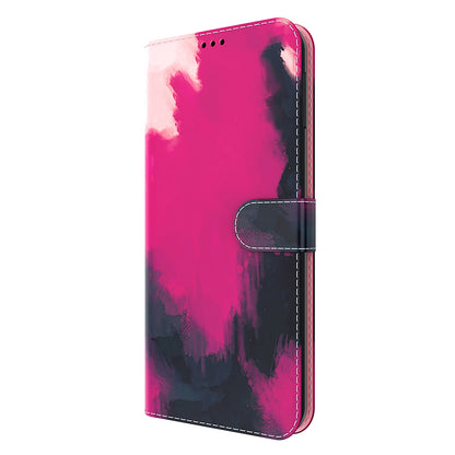 Watercolor Series PU Leather Wallet Magnetic Flip Stand Protective Case for iPhone 13 Pro 6.1 inch