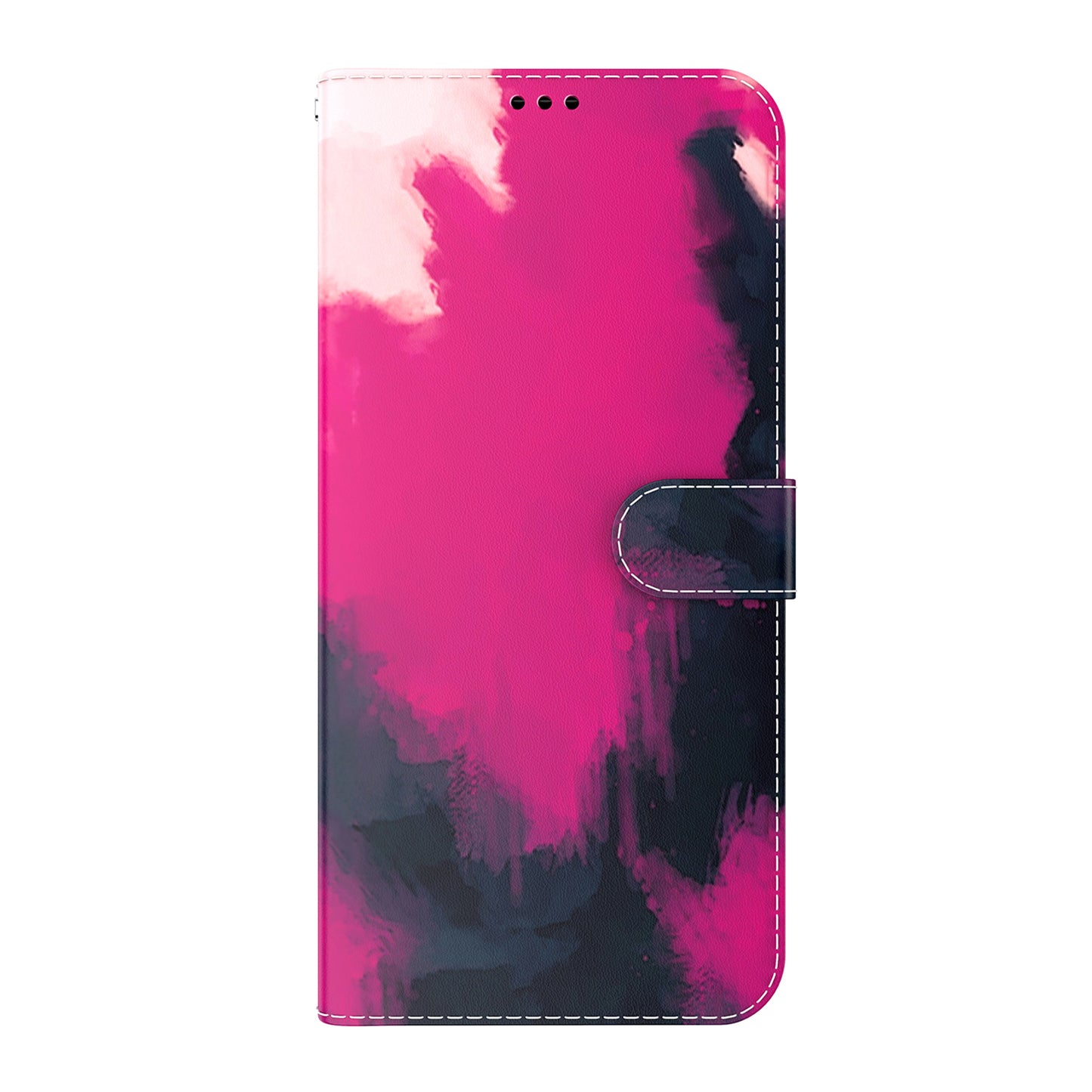 Watercolor Pattern Premium PU Leather Folio Flip Stand Phone Cover for iPhone 13 Pro Max 6.7 inch