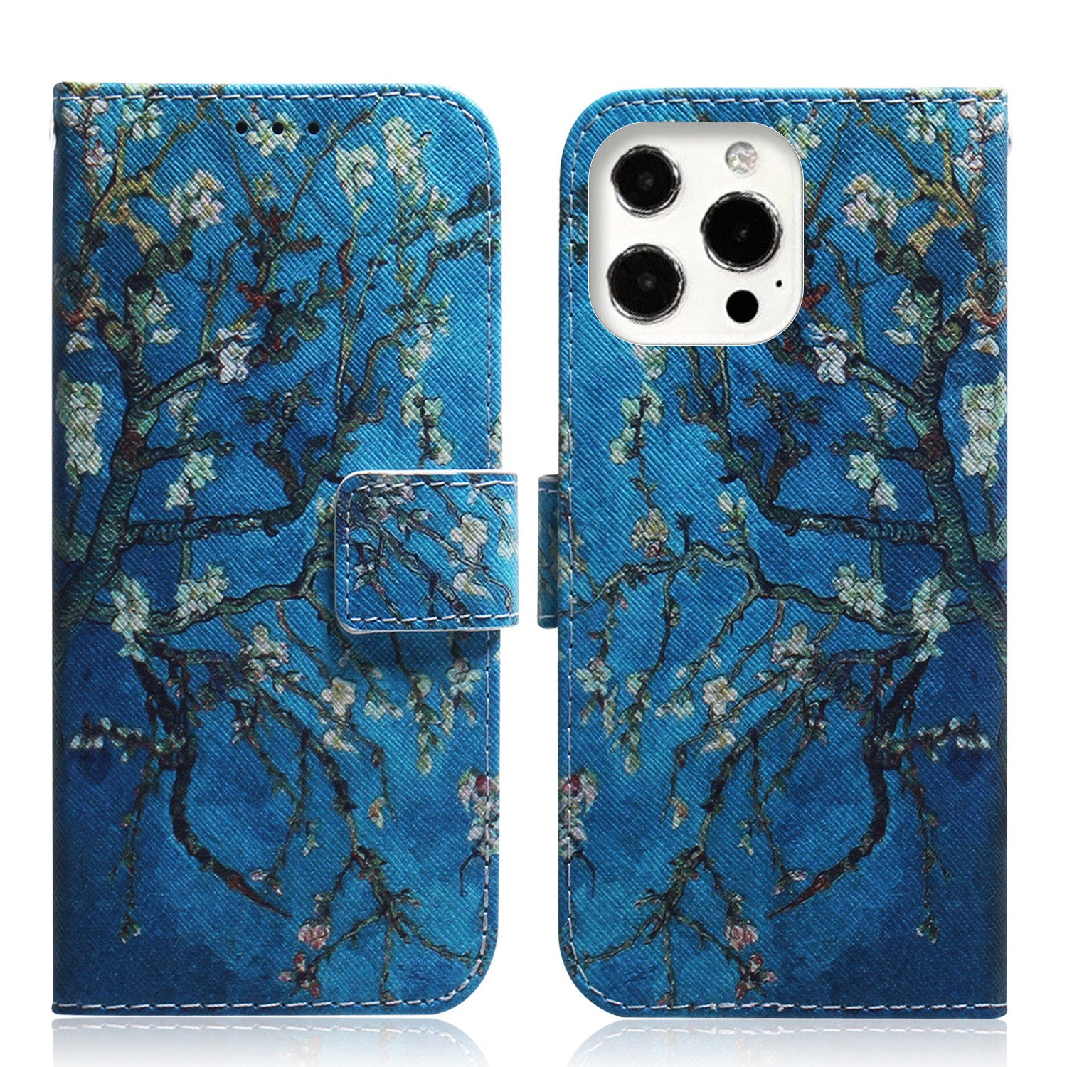 Full Body Heavy Duty Protection Pattern Printing Magnetic PU Leather Wallet Flip Stand Cover for iPhone 13 Pro Max 6.7 inch