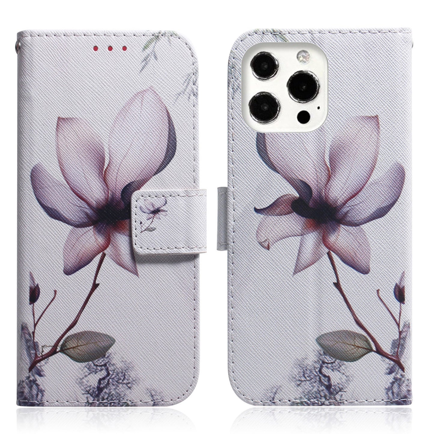Full Body Heavy Duty Protection Pattern Printing Magnetic PU Leather Wallet Flip Stand Cover for iPhone 13 Pro Max 6.7 inch