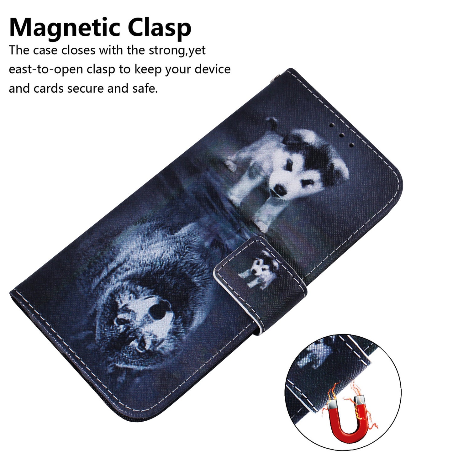 Full Body Heavy Duty Protection Pattern Printing Magnetic PU Leather Wallet Flip Stand Cover for iPhone 13 Pro Max 6.7 inch