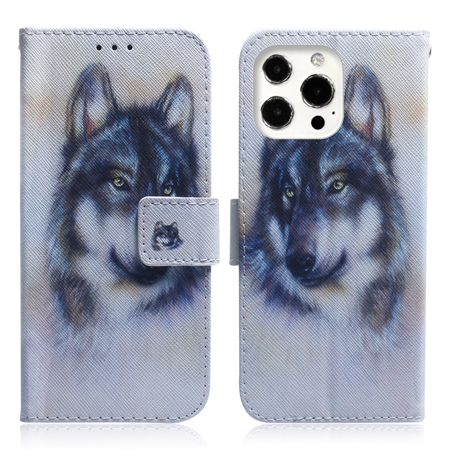 Full Body Heavy Duty Protection Pattern Printing Magnetic PU Leather Wallet Flip Stand Cover for iPhone 13 Pro Max 6.7 inch