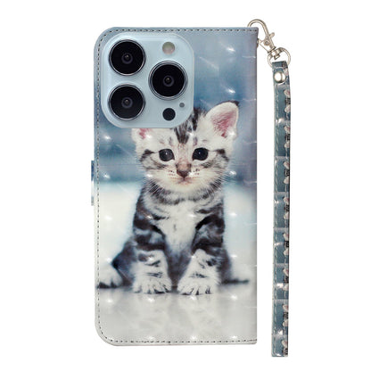 Anti-fall Pattern Printing Wallet Leather Phone Case Cover for iPhone 13 Pro Max 6.7 inch