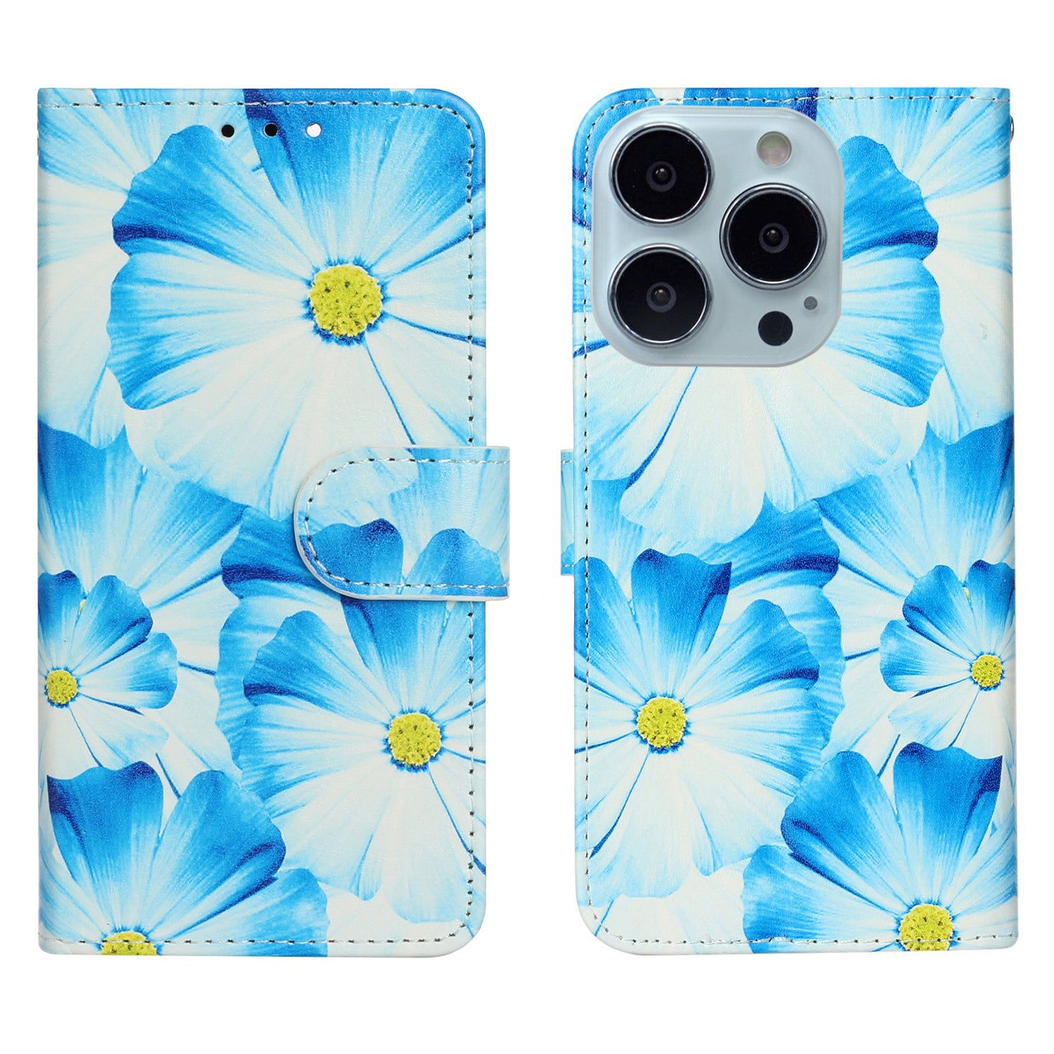 Pattern Printing Leather Wallet Stand Case Shell for iPhone 13 Pro Max 6.7 inch