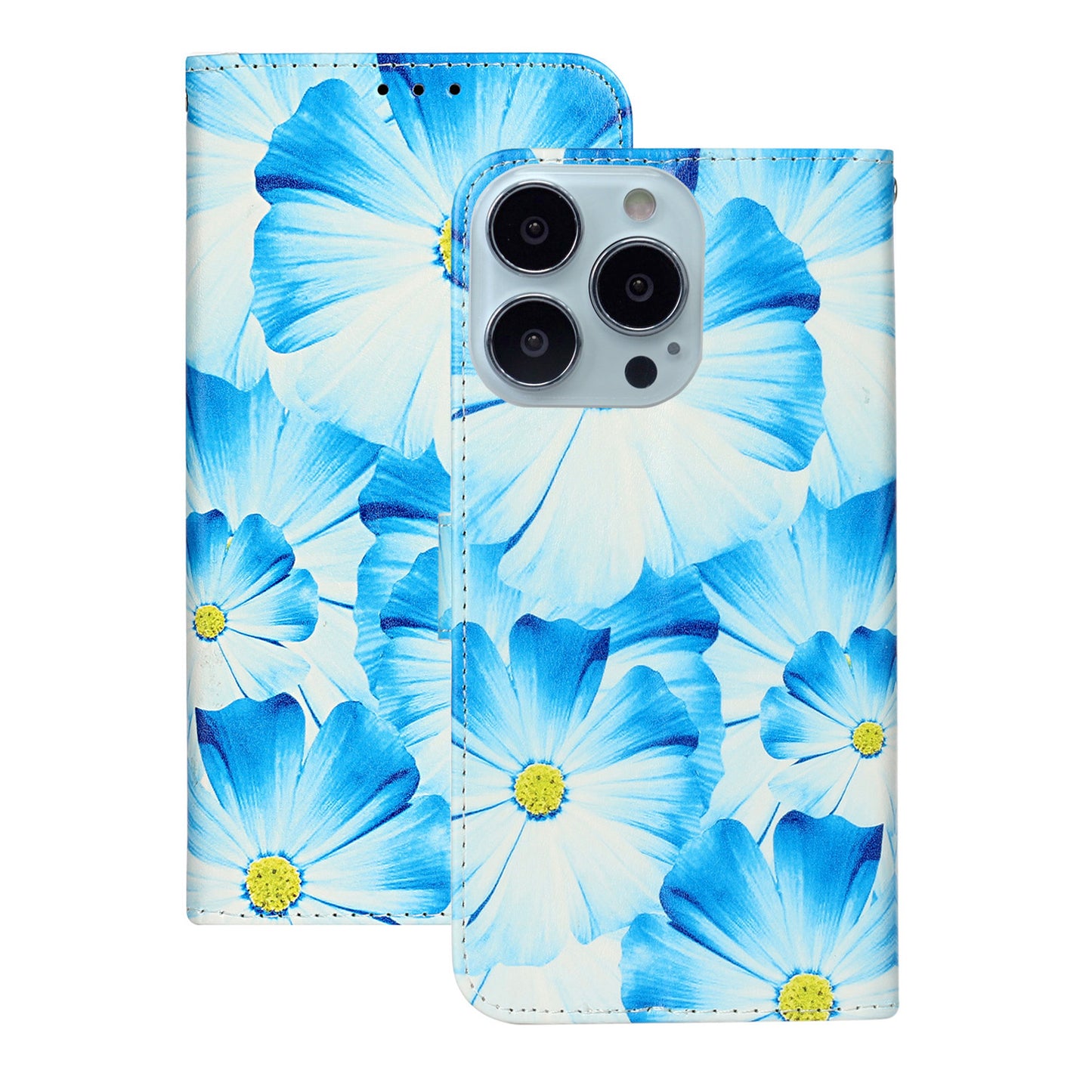 Pattern Printing Leather Wallet Stand Case Shell for iPhone 13 Pro Max 6.7 inch