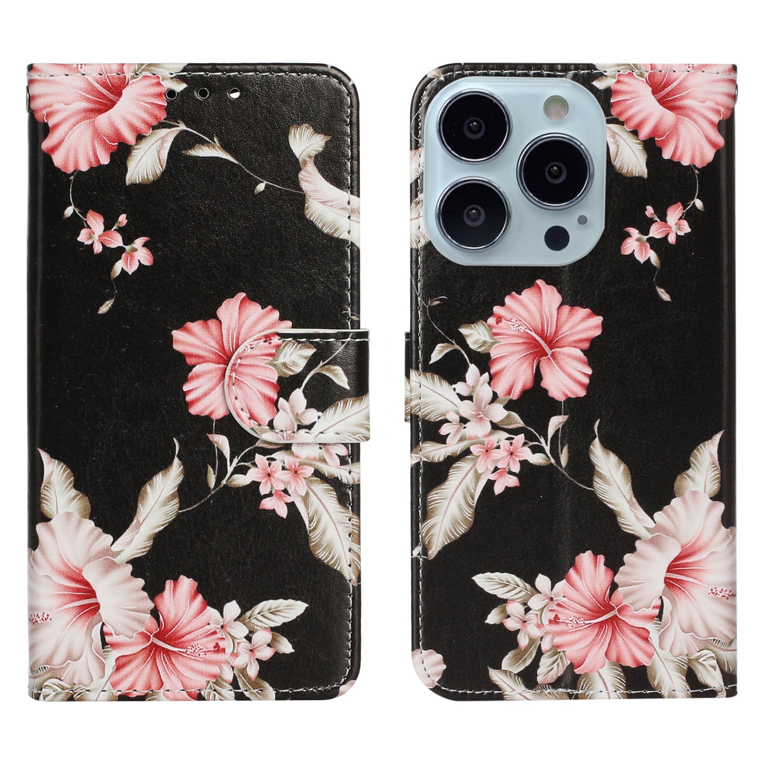 Pattern Printing Leather Wallet Stand Case Shell for iPhone 13 Pro Max 6.7 inch