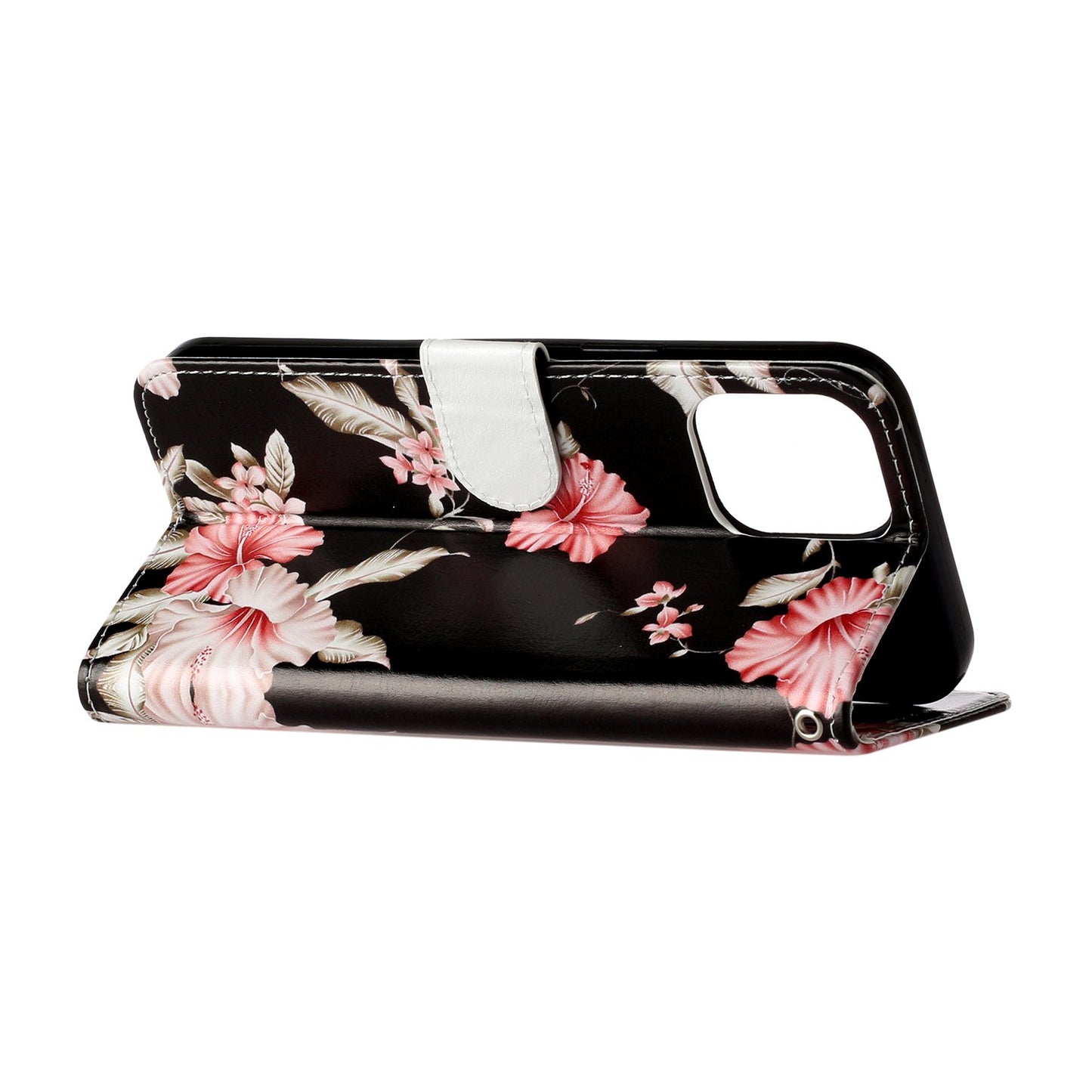 Pattern Printing Leather Wallet Stand Case Shell for iPhone 13 Pro Max 6.7 inch