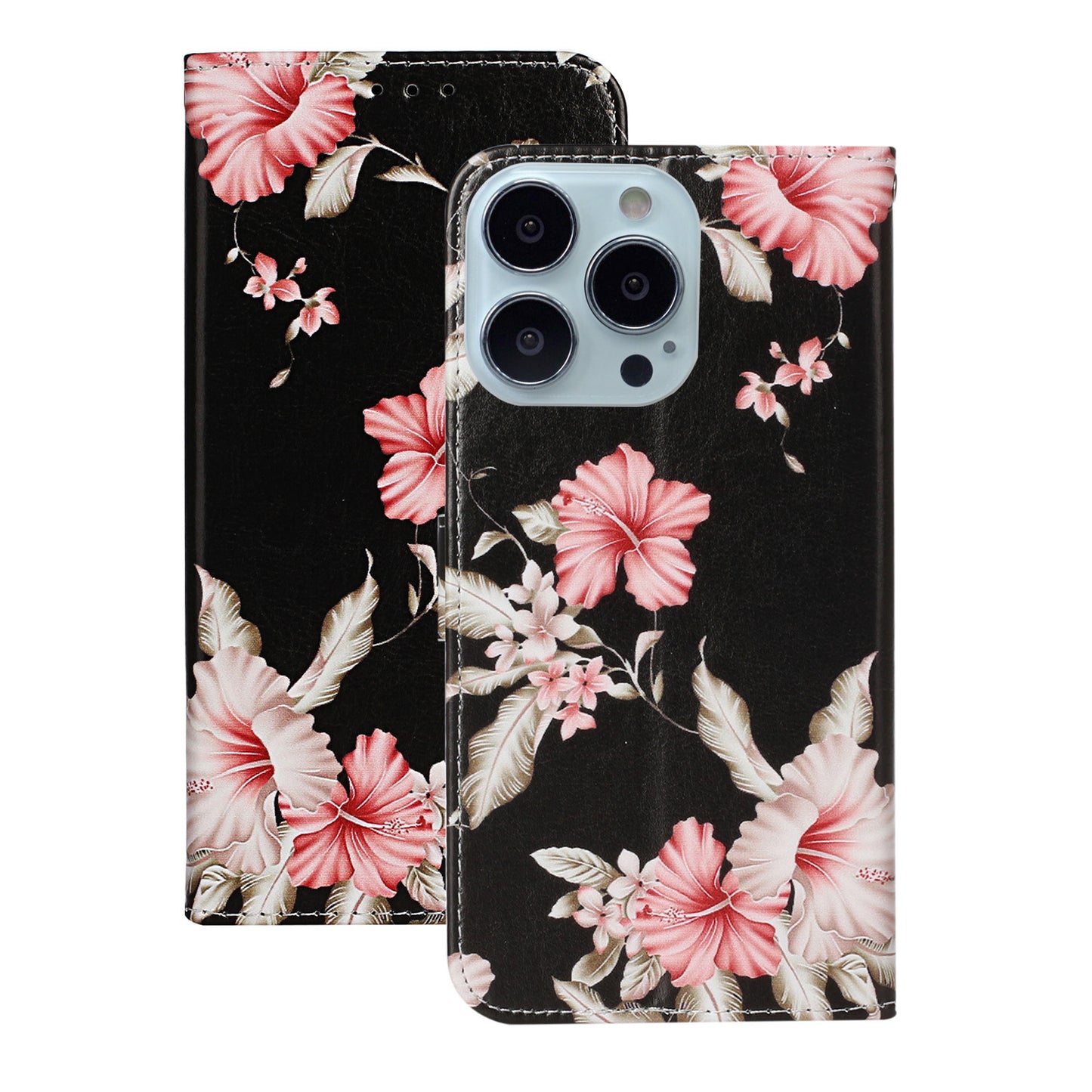 Pattern Printing Leather Wallet Stand Case Shell for iPhone 13 Pro Max 6.7 inch