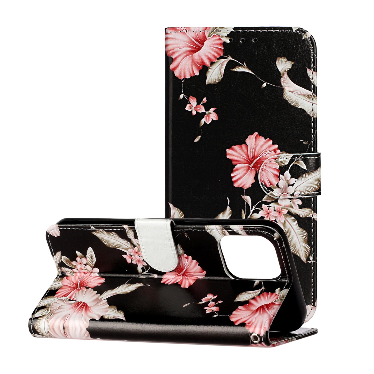 Pattern Printing Leather Wallet Stand Case Shell for iPhone 13 Pro Max 6.7 inch
