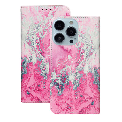 Pattern Printing Leather Wallet Stand Case Shell for iPhone 13 Pro Max 6.7 inch
