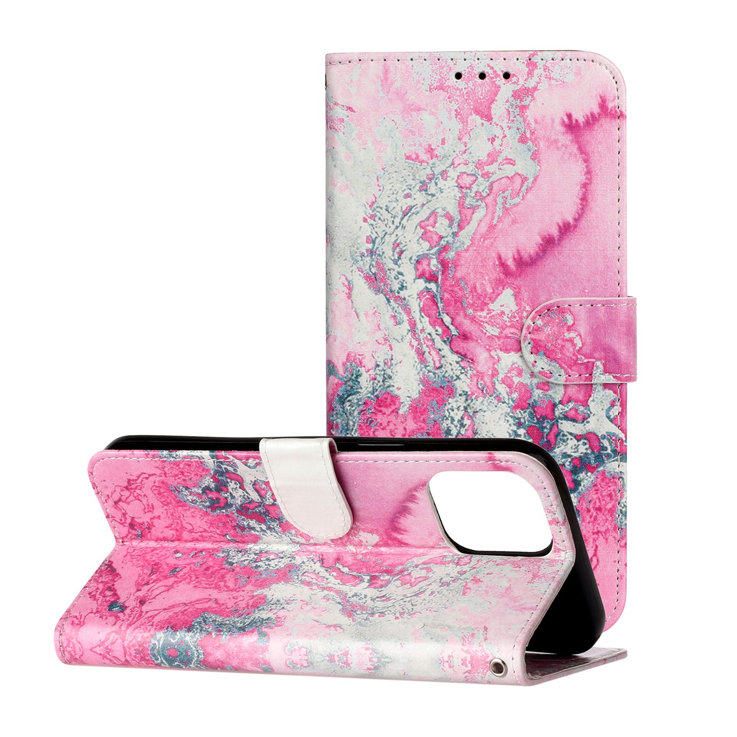 Pattern Printing Leather Wallet Stand Case Shell for iPhone 13 Pro Max 6.7 inch