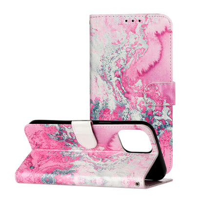 Pattern Printing Leather Wallet Stand Case Shell for iPhone 13 Pro Max 6.7 inch