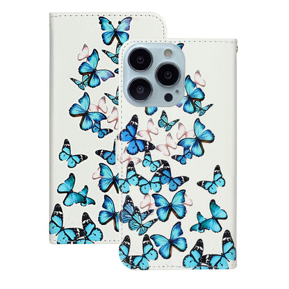 Pattern Printing Leather Wallet Stand Case Shell for iPhone 13 Pro Max 6.7 inch