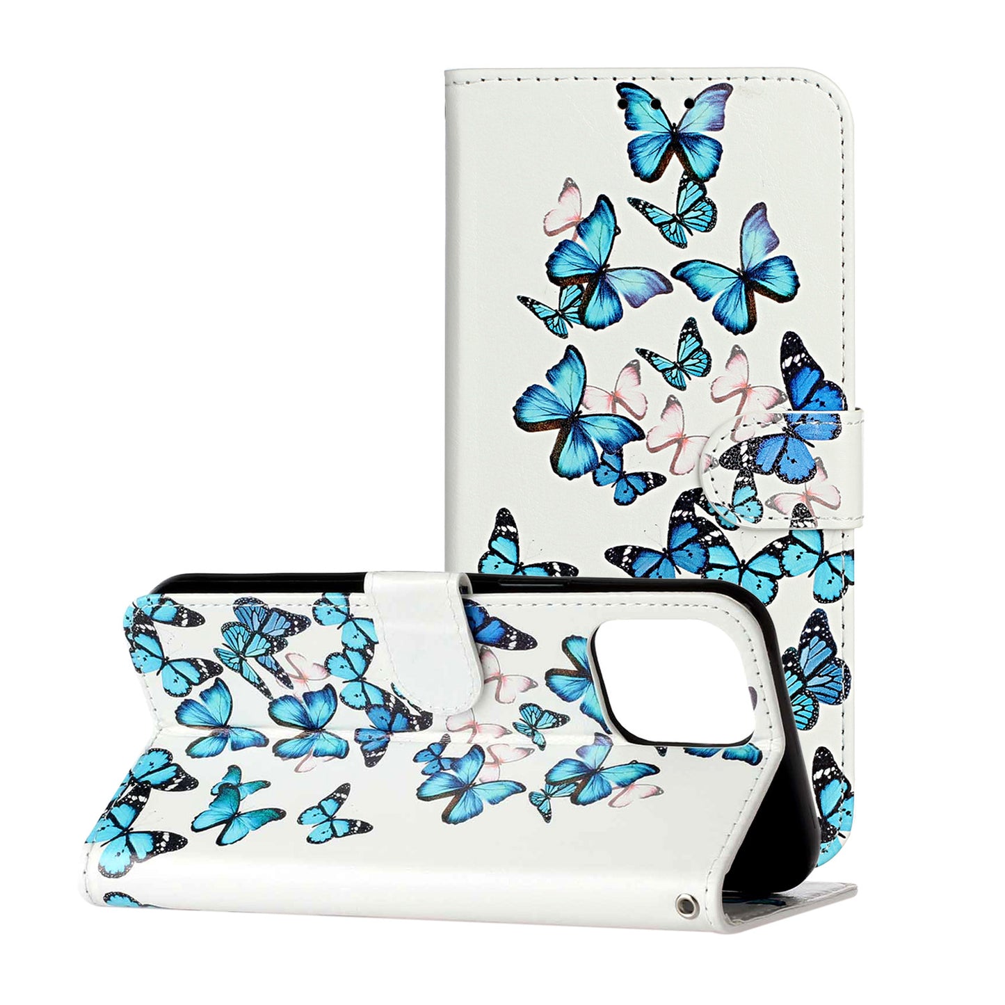 Pattern Printing Leather Wallet Stand Case Shell for iPhone 13 Pro Max 6.7 inch